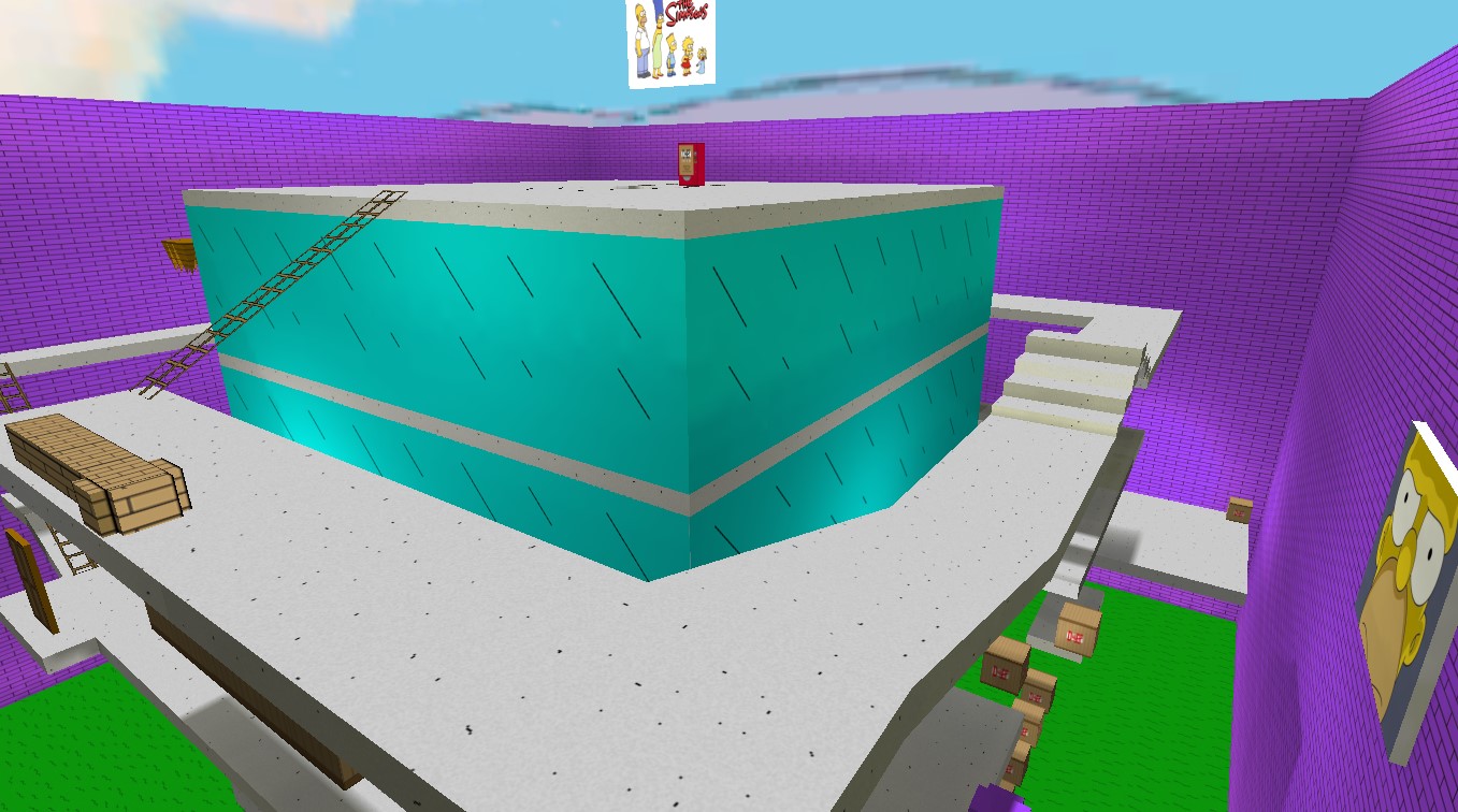 מפת deathrun_simpsons_world במשחק Counter-Strike 1.6