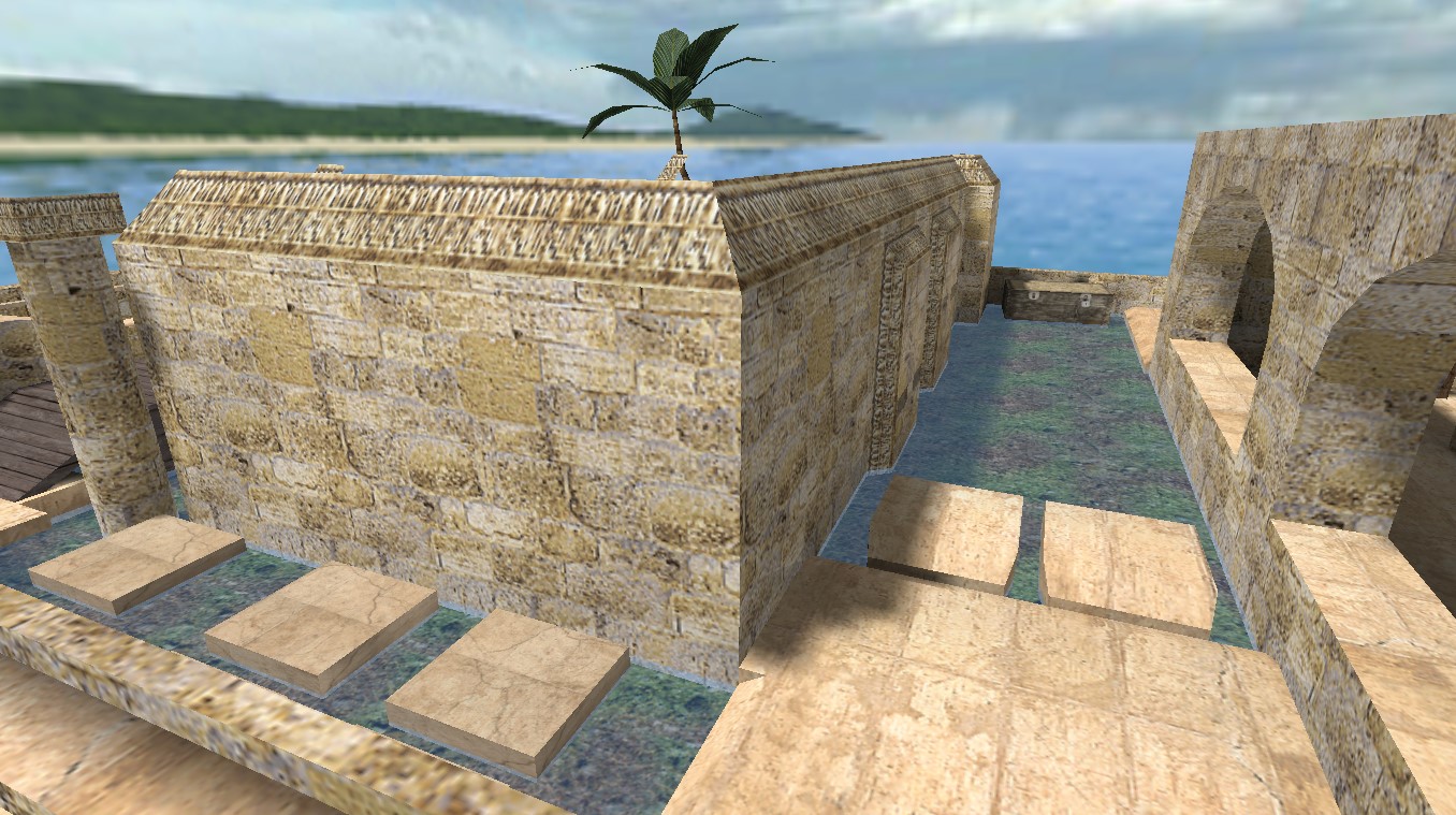 מפת deathrun_tropic במשחק Counter-Strike 1.6