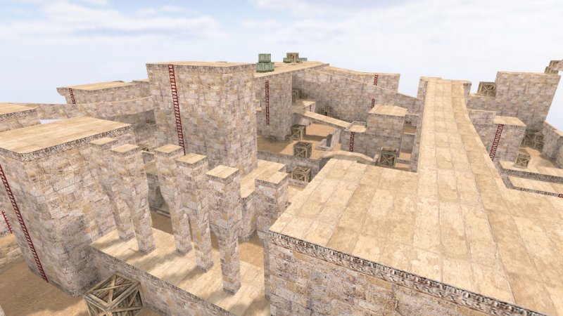 מפת hns_dust במשחק Counter-Strike 1.6