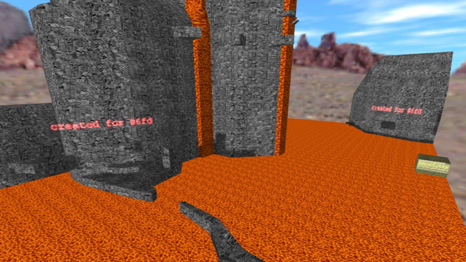 מפת kz_6fd_volcano במשחק Counter-Strike 1.6