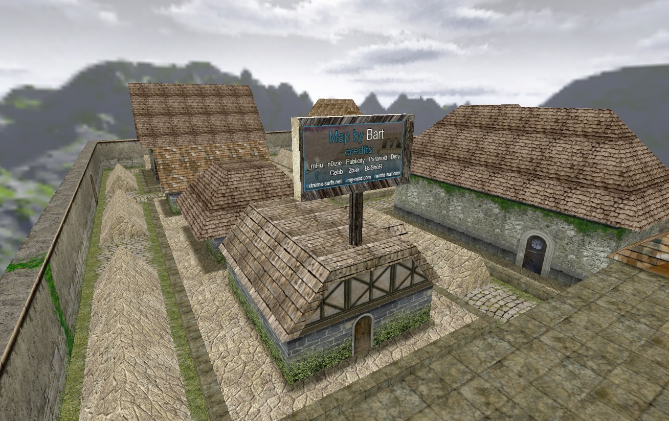 מפת surf_old_village במשחק Counter-Strike 1.6