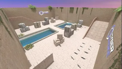 מפת aim_map_b6 במשחק Counter-Strike 2