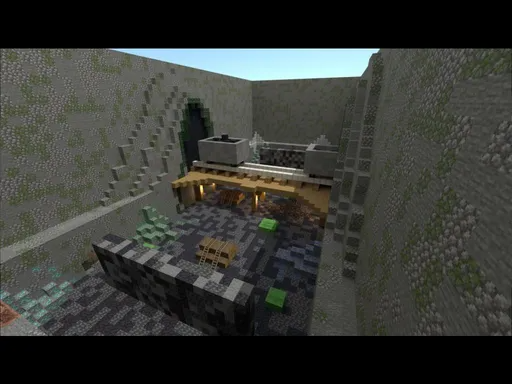 מפת aim_minecraft_caves_fp במשחק Counter-Strike 2