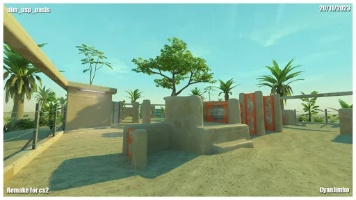 מפת aim_usp_oasis במשחק Counter-Strike 2