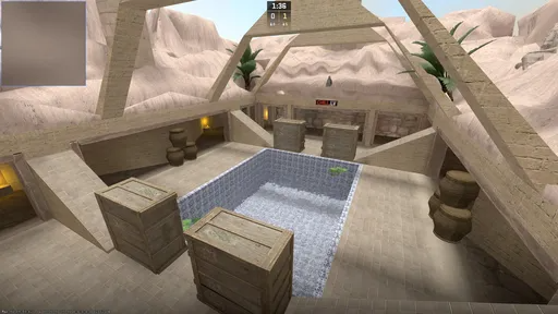 מפת am_poolday_in_dust במשחק Counter-Strike 2
