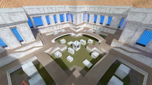מפת pos_courtyard במשחק Counter-Strike 2